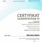 Certyfikat uczestnictwa w V konferencji naukowo-szkoleniowej